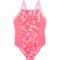 Speedo Big Girls Print Block One-Piece Swimsuit - UPF 50+