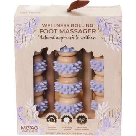 MOTAG Wellness Rolling Wood Foot Massager - Lavender