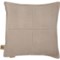 Devi Designs Genuine Suede Throw Pillow - 20x20”, Feather Fill