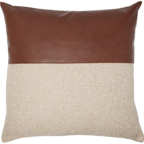 Canaan Two-Tone Throw Pillow - Feather Fill, 21x21”