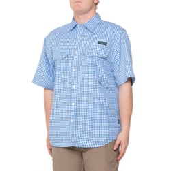 NAUTICA ANGLER Cabana Woven Fishing Shirt - UPF 50+, Short Sleeve