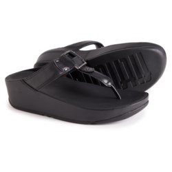 FitFlop Flitta Stud-Buckle Wedge Sandals - Leather (For Women)