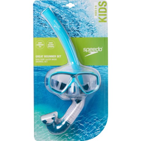 Speedo Surf Gazer Mask and Snorkel Set (For Boys and Girls)