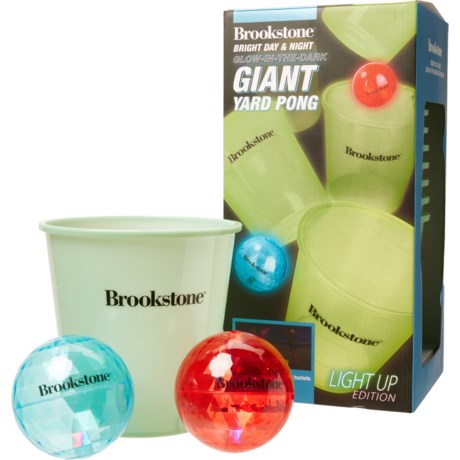 Brookstone Glow-in-the-Dark Giant Yard Pong Set
