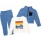 Bearpaw Infant and Toddler Boys Space-Dyed Jacket, Shirt and Joggers Set - Long Sleeve