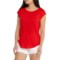 Tahari Luxe Drop Shoulder T-Shirt - Linen, Short Sleeve