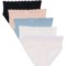 Cuddl Duds Smooth and Lace Waistband Panties - 5-Pack, Briefs