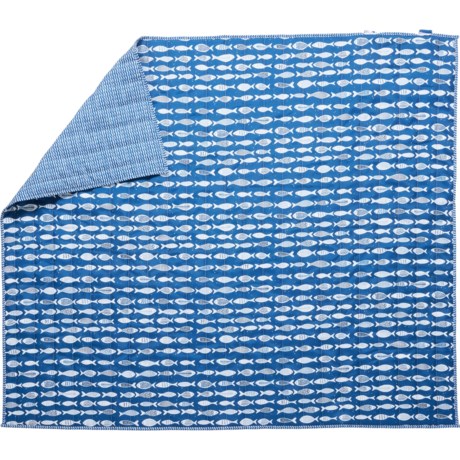 Sigrid Olsen Dory Fish Recycled Picnic Throw Blanket - 60x70”