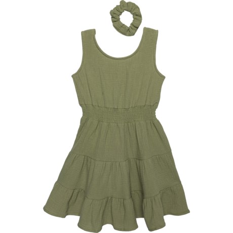 Bearpaw Big Girls Dress and Scrunchie - Sleeveless