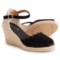 PASEART ESPADRILLES Made in Spain Peep Toe Wedge Sandals - Suede (For Women)