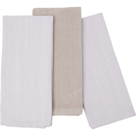 Studio Belle Stonewashed Terry Wide Striped Kitchen Towels - 3-Pack, 18x28”