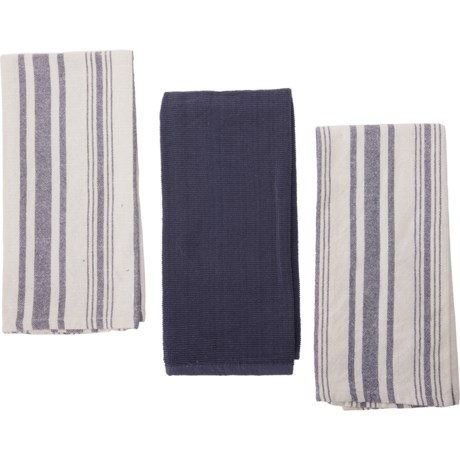 Madison Studio Enzyme-Washed Striped Kitchen Towels - 3-Pack, 18x28”