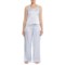 Aspen Satin Racerback Tank Top and Cargo Pants Lounge Set - Sleeveless