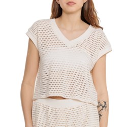 C&C California Open Weave V-Neck Shirt - Sleeveless