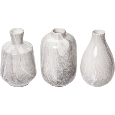 AUBURN HOME Ceramic Vases - Set of 3, 5x8”