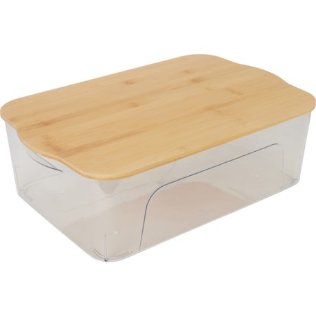 GOURMET HOME Medium Multipurpose Storage Bin with Bamboo Lid