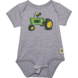 John Deere Infant Boys Watercolor Tractor Baby Bodysuit - Long Sleeve