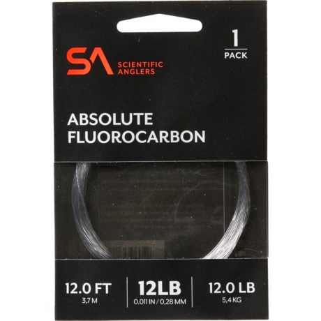 Scientific Anglers Absolute Fluorocarbon Leader - 12’, 12 lb.