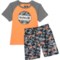 Hurley Little Boys Rash Guard and Swim Shorts Set - UPF 50+, Short Sleeve