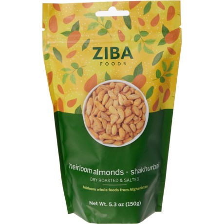Ziba Dry-Roasted and Salted Shakhurbai Heirloom Almonds -5.3 oz.