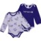 Carhartt Infant Girls CG9808 Print Baby Bodysuits - 2-Pack, Long Sleeve