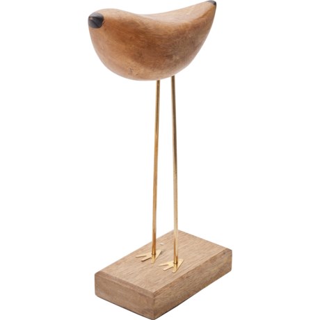 Habitat Wood Bird on Gold Finish Iron Legs - 11”