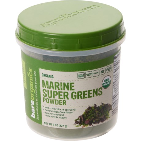 BareOrganics Marine Super Greens Powder - 8 oz.
