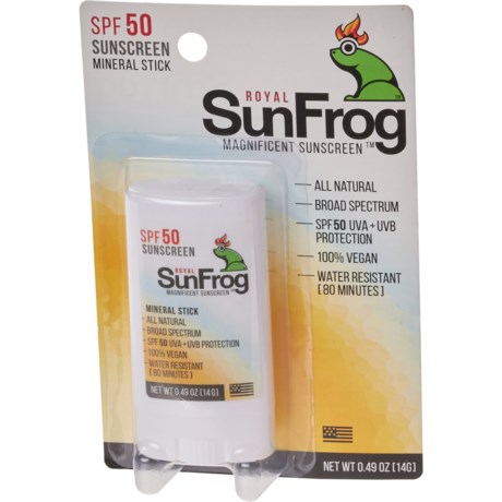 ROYAL SUN FROG Mineral Stick Facial Sunscreen - SPF 50, 0.49 oz.