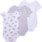 TRES BEAU ET BELLE Infant Girls Pima Cotton Baby Bodysuits - 3-Pack, Short Sleeve