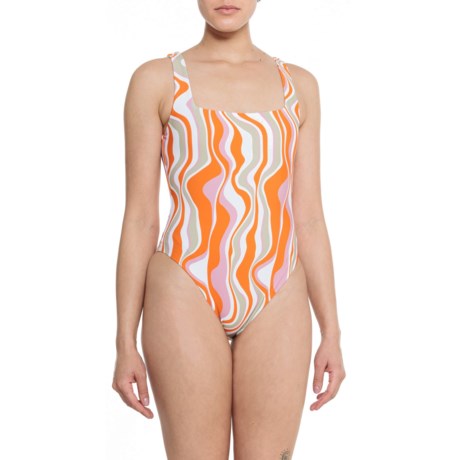 Show Me Your Mumu Wavy Stripe Italia One-Piece Swimsuit