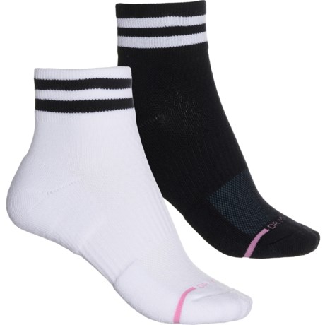 DR MOTION Varsity Stripe Compression Socks - Quarter Crew (For Women)