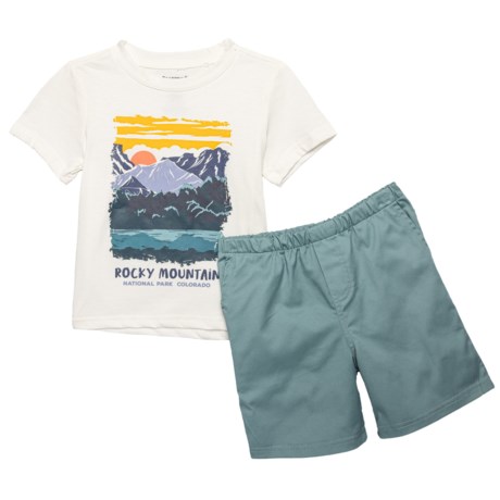Bearpaw Toddler Boys National Parks Shirt and Shorts Set - Short Sleeve