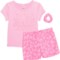 Sweet Butterfly Little Girls T-Shirt and Terry Shorts Set - Short Sleeve