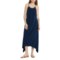 La Blanca Beaded Hi-Neck Maxi Cover-Up Dress - Sleeveless