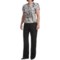 Isabella Printed Jacquard Crepe Pant Suit - Short Sleeve (For Women)