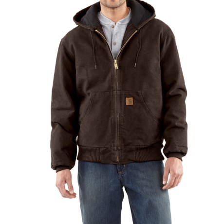 Carhartt J130 Sandstone Flannel Lined Active Jacket - Washed Duck, Factory Seconds (For Men)