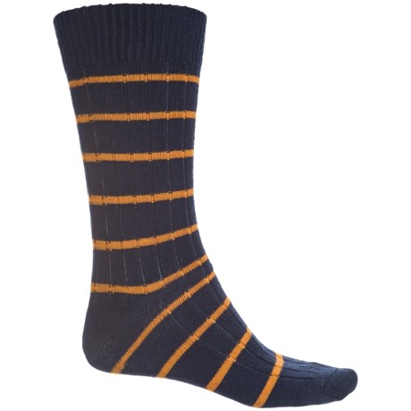 Pantherella Two-Color Spaced Stripe Socks - Wool, Crew (For Men)