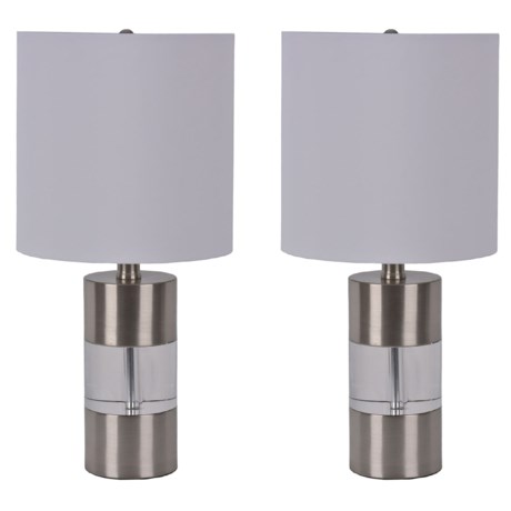 J Hunt Cylinder Table Lamp - 21", Set of 2