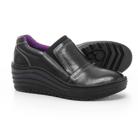 Bionica Grinnell Leather Wedge Shoes - Slip-Ons (For Women)