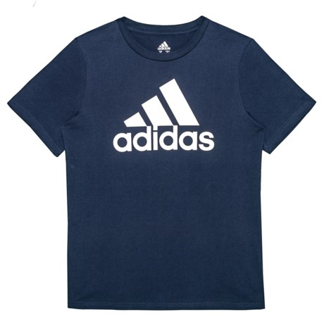 adidas Cotton Jersey T-Shirt - Short Sleeve (For Big Boys)