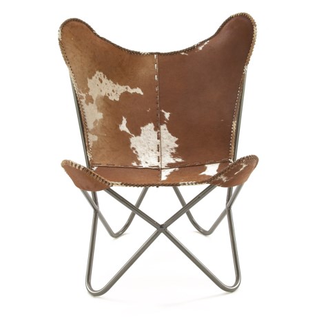 UMA Cowhide Butterfly Accent Chair