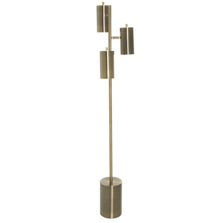Stylecraft Steel Brushed Brass Floor Lamp