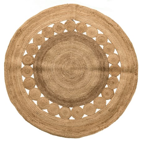 Artisan Home Made in India Jute Round Area Rug - 5’