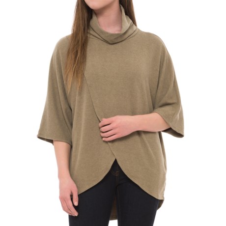 dylan Nomad Fleece Wrap Shirt - Cowl Neck, Short Sleeve (For Women)