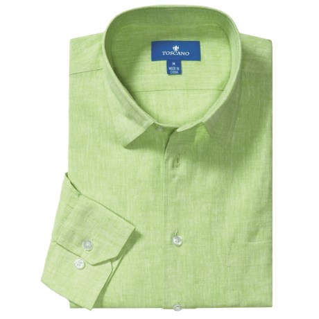 Toscano Linen-Cotton Sport Shirt - Long Sleeve (For Men)
