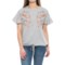 RXB Ruffle Sleeve Embroidered Shirt - Short Sleeve (For Women)