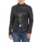Bod & Christensen Raw-Edge Pleated Shoulder Jacket - Leather (For Women)