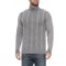Daniel Blasi Plated Cable with Ribbed Collar Sweater- Zip Neck (For Men)