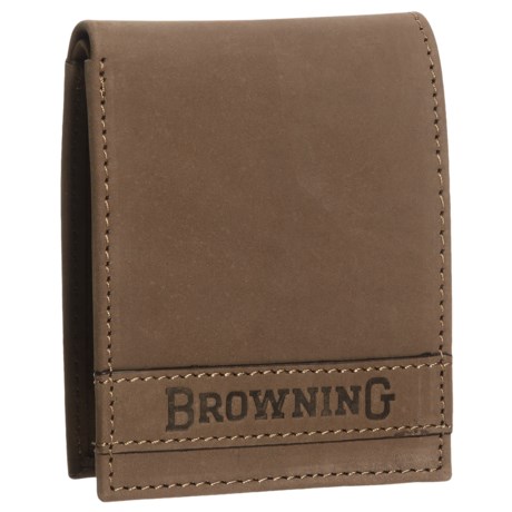 Browning Cowboy Burnished Leather Wallet (For Men)
