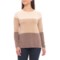 Jeanne Pierre High-Low Color-Block Sweater - Cotton (For Women)